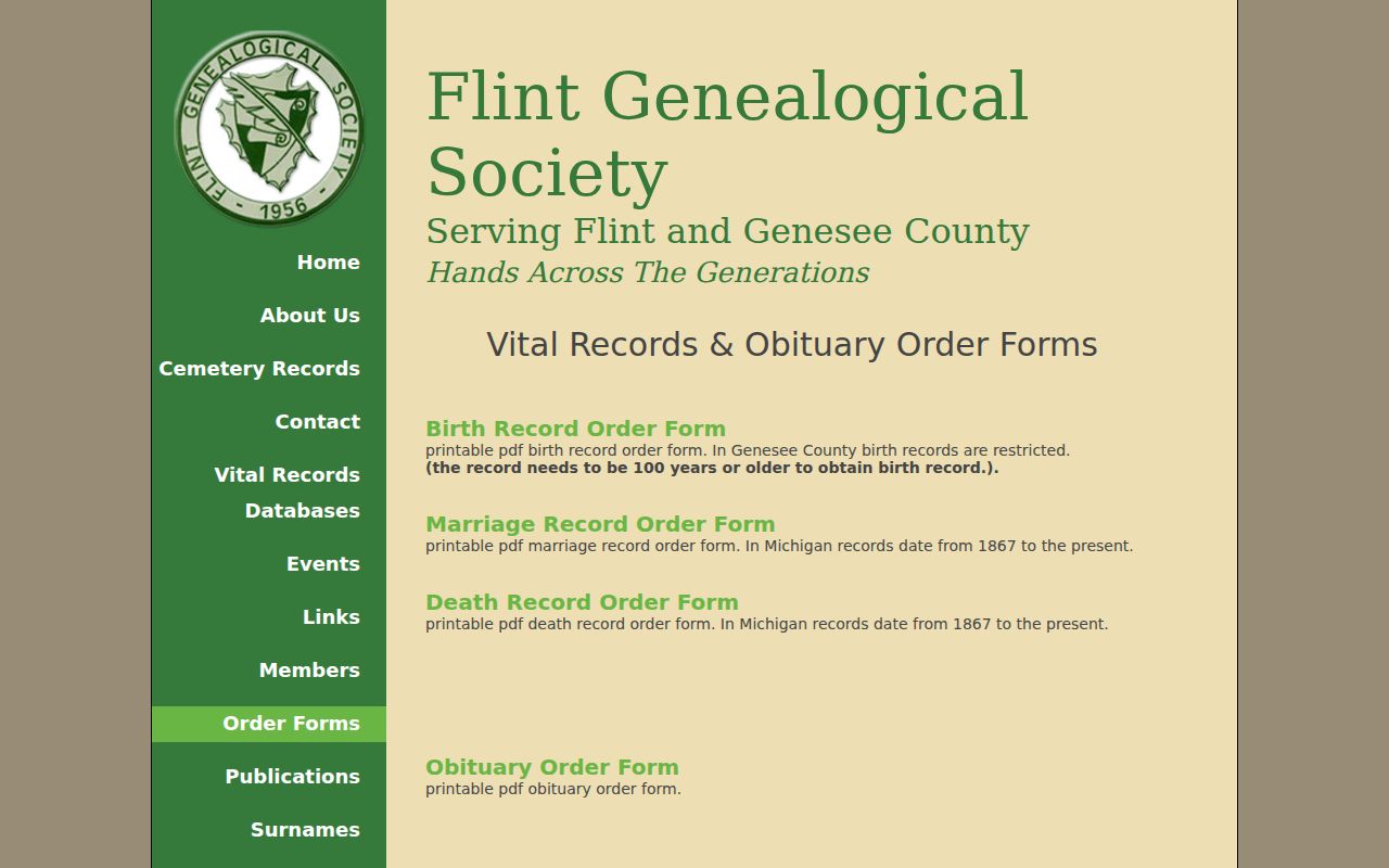 Mount Morris Township city directory companion research at Flint Genealogical Society