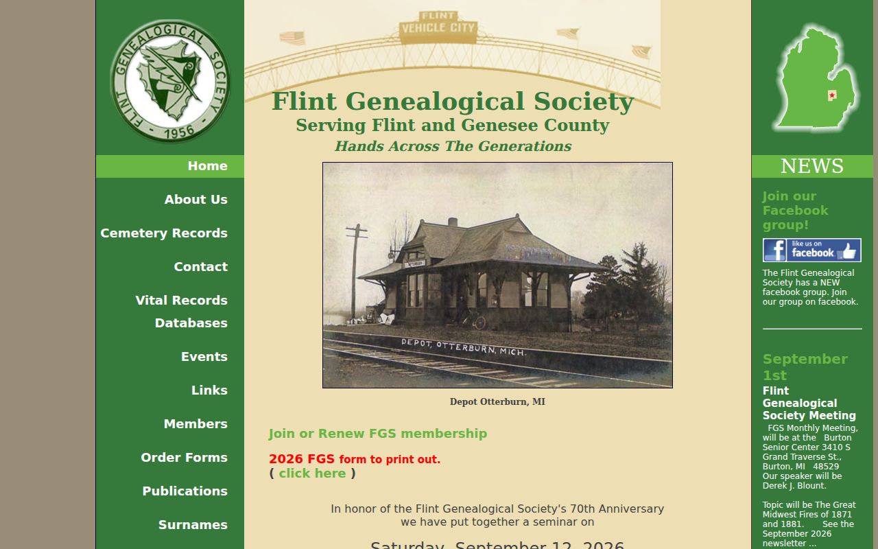 Mount Morris Township city directory historical and genealogical research resources