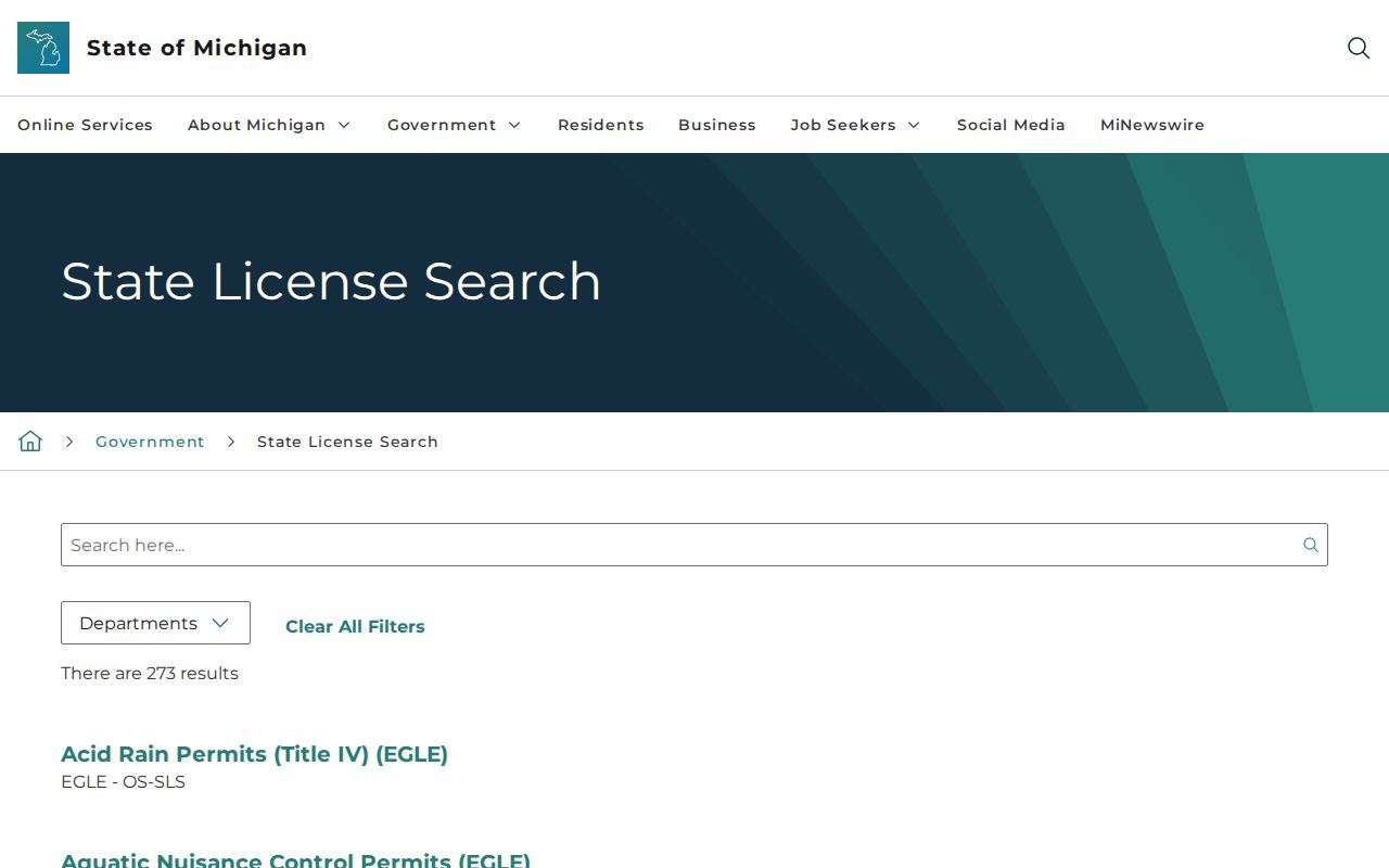 Mount Morris Township resident lookup image of the Michigan license search route